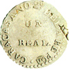 Moneda republicana de un Real de 1812, reverso